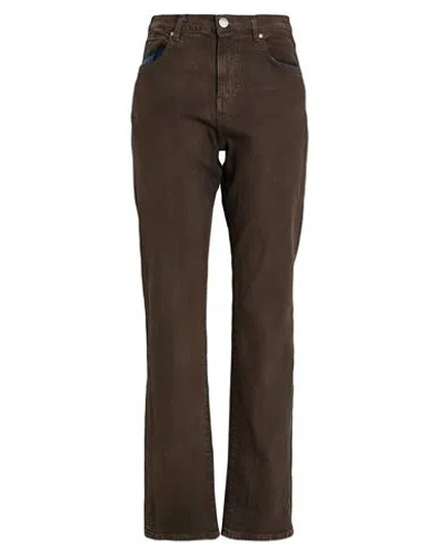 Pinko Denim Woman Jeans Chocolate Brown Size 29 Cotton, Elastane