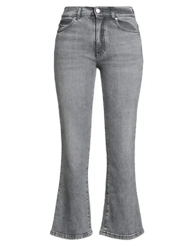 Pinko Denim Woman Jeans Grey Size 30 Cotton, Elastane In Gray