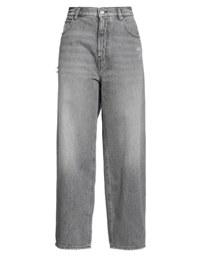 Pinko Denim Woman Jeans Grey Size 31 Cotton, Lyocell In Gray