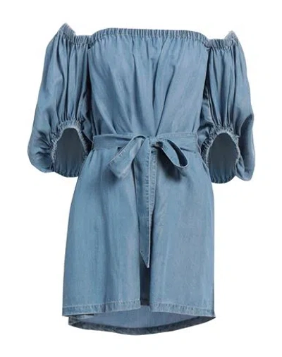 Pinko Denim Woman Mini Dress Blue Size S Lyocell