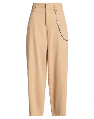 Pinko Denim Woman Pants Beige Size 28 Lyocell, Cotton In Sand