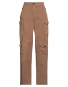 Pinko Denim Woman Pants Light Brown Size 8 Cotton In Beige