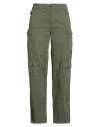 Pinko Denim Woman Pants Military Green Size 10 Cotton