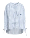 Pinko Denim Woman Shirt Light Blue Size 8 Cotton, Polyamide In Blue