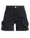 Pinko Denim Woman Shorts & Bermuda Shorts Black Size 0 Cotton, Elastane In Multi