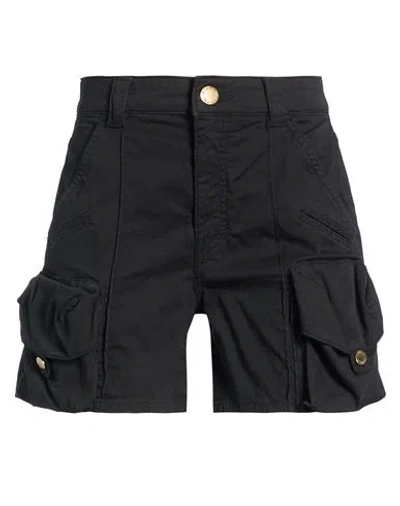 Pinko Denim Woman Shorts & Bermuda Shorts Black Size 0 Cotton, Elastane In Multi