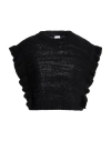 Pinko Denim Woman Sweater Black Size Xs Cotton, Polyester, Viscose In Black