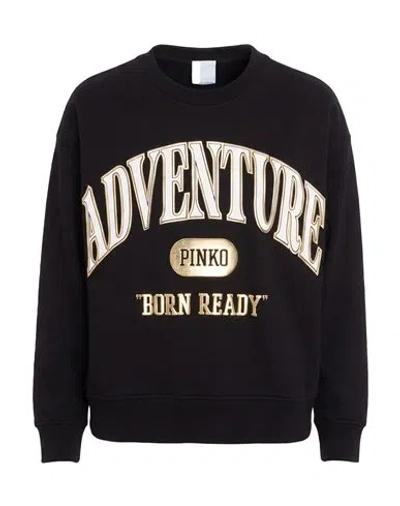 Pinko Denim Woman Sweatshirt Black Size Xs Cotton, Elastane