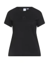Pinko Denim Woman T-shirt Black Size S Cotton In Black