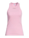Pinko Denim Woman Tank Top Pink Size S Cotton, Elastane