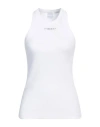 Pinko Ribbed Camisole Top With Logo In White