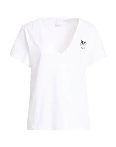 Pinko Denim Woman T-shirt White Size L Cotton