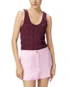 Pinko Cut-out Knit Texture Sleeveless Top