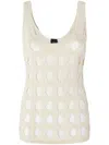 Pinko Cut-out Detailing Top With Appliqué Logo In Neutral