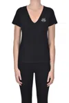 Pinko Designer Logo T-shirt In Black