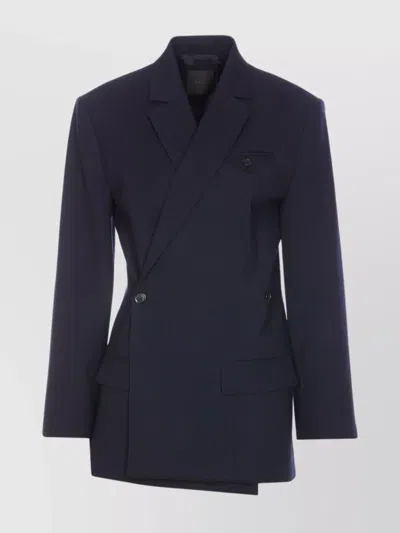 Pinko Detailed Button Double-breasted Jacket In Blue
