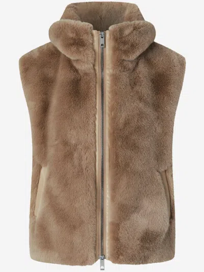 Pinko Deyn Nylon Vest In Brown