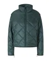 Pinko Quilted Technical Canvas Jacket In Green