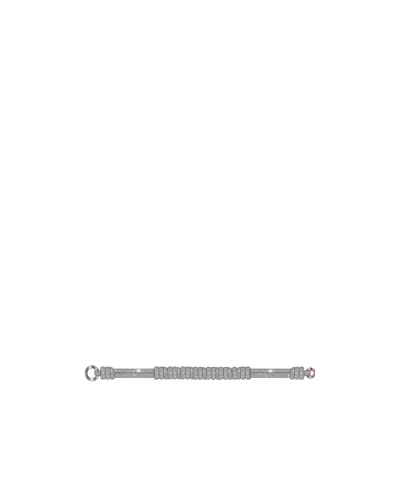 Pinko Diamond-encrusted Keychain In Gray