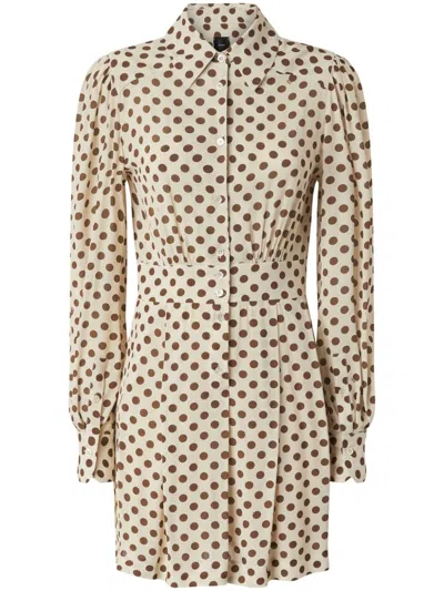 Pinko Diderot Dress In Beige/marron