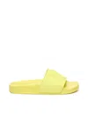 Pinko Round Toe Slippers In Yellow