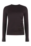 Pinko Diraspatura Crewneck Knitted Jumper In Brown