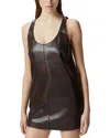Pinko Diricco Mini Dress In Coffee Bean Brown