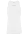 Pinko Unique Ribbed Sleeveless Top In Bianco