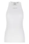 Pinko Unique Ribbed Sleeveless Top In White