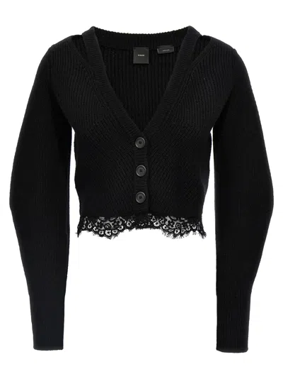 Pinko Black Dosaggio Cropped Cardigan