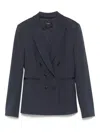 Pinko Tailored Double-breasted Blazer With Deep V-neckline