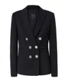 Pinko Double-breasted Blazer In Black