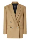 Pinko Double-breasted Blazer In Brown