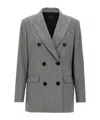Pinko New Guinea Blazer And Suits White/black In Gray