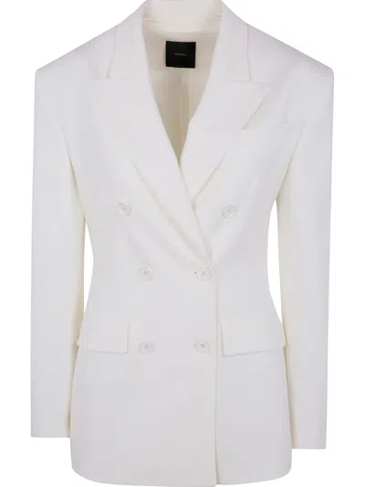 Pinko Double-breasted Blazer In Weiss