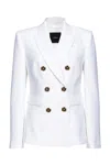 Pinko Double-breasted Blazer With Gold Button Accents And Tailored Fit