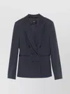 Pinko Tailored Double-breasted Blazer With Deep V-neckline