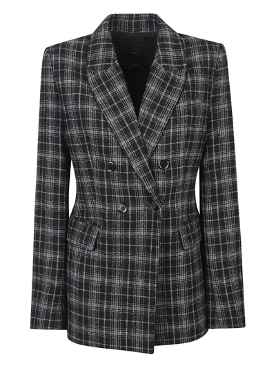 PINKO DOUBLE-BREASTED CHECK BLAZER