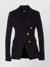 Pinko Double-breasted Flap Pockets Jacket In Black