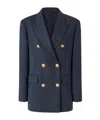 Pinko Double-breasted Button-closure Blazer In Blue