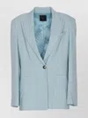 Pinko Double Breasted Jacket V-neck In Blue