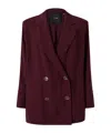 Pinko Double-breasted Patterned Jacket In Burgundy