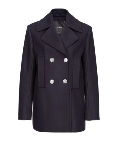 PINKO PINKO DOUBLE-BREASTED STRAIGHT HEM PEACOAT