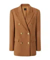 Pinko Double-breasted Suit Jacket In Brown