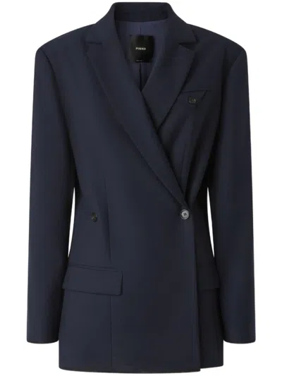 PINKO PINKO DOUBLE-BREASTED TAILORED BLUE JACKET