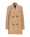 Pinko Double-breasted Wool-blend Coat In Nude