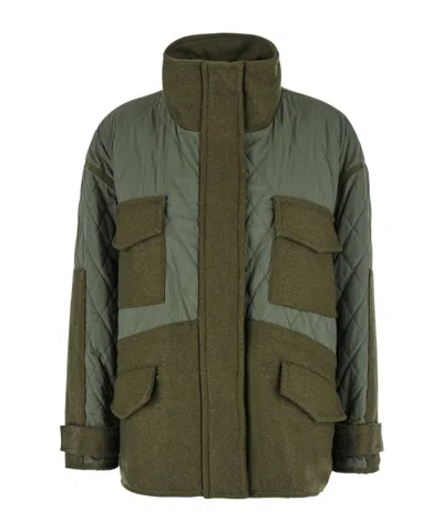 PINKO PINKO VOLTAIRE PANELLED QUILTED JACKET