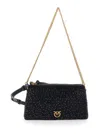 Pinko Double Mini Full Strass In Black