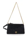 Pinko Double Mini Full Strass In Black