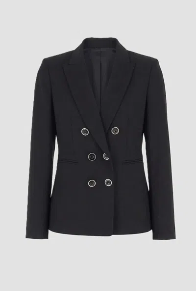 Pinko Double-breasted Black Woman Jacket